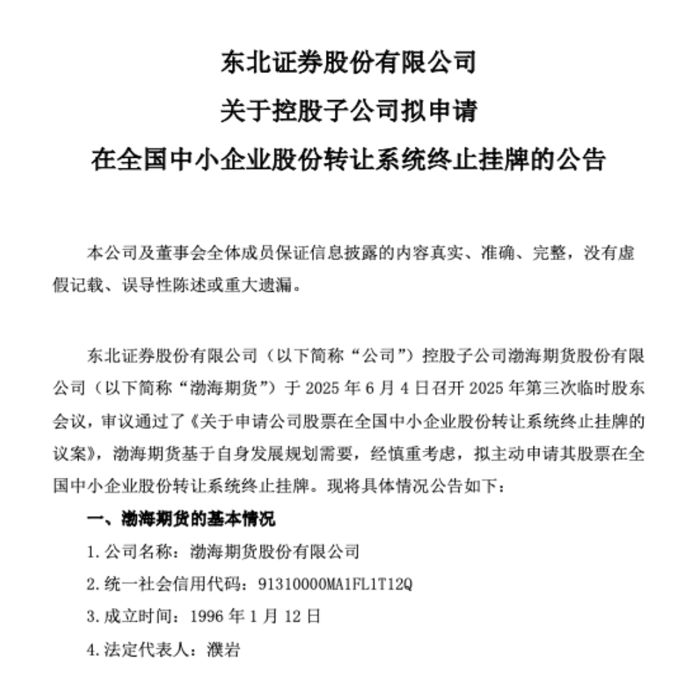 又一老牌期货公司(😨)，拟摘牌
